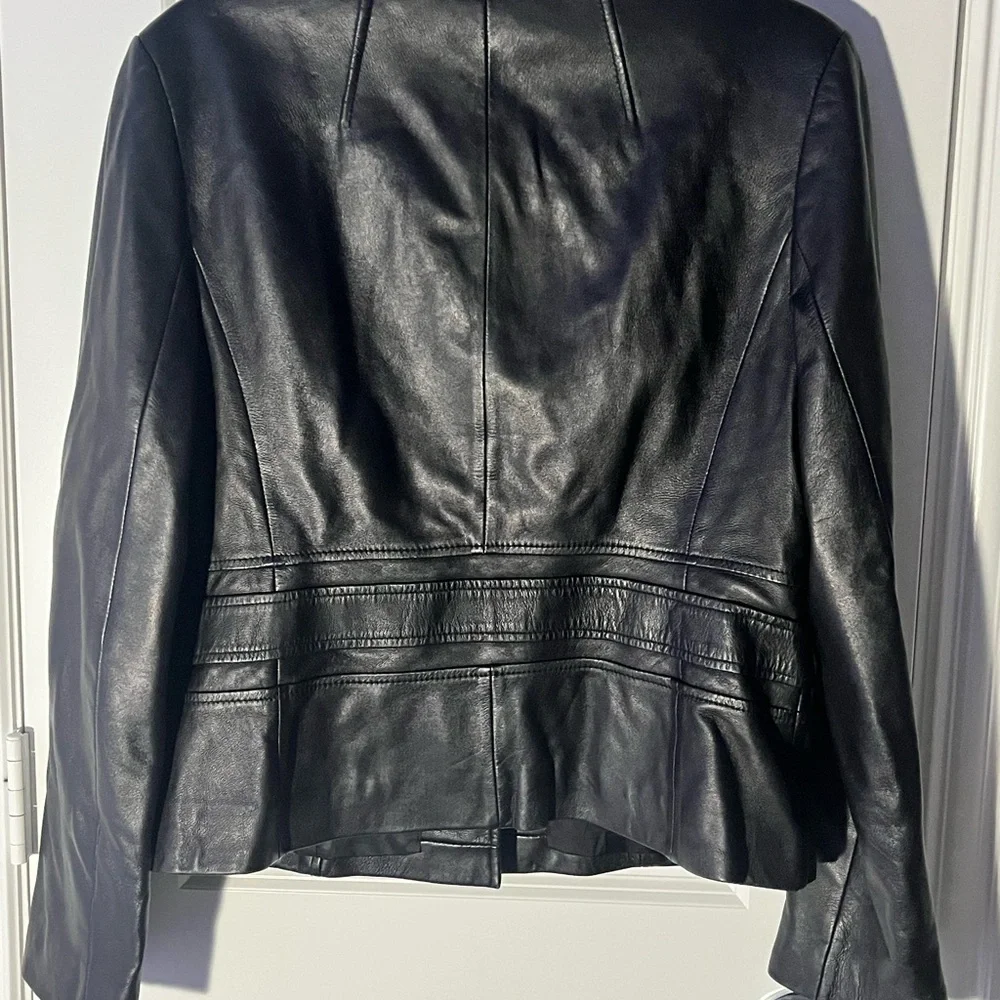LOFT Button Up Leather Jacket - Picture 5 of 5